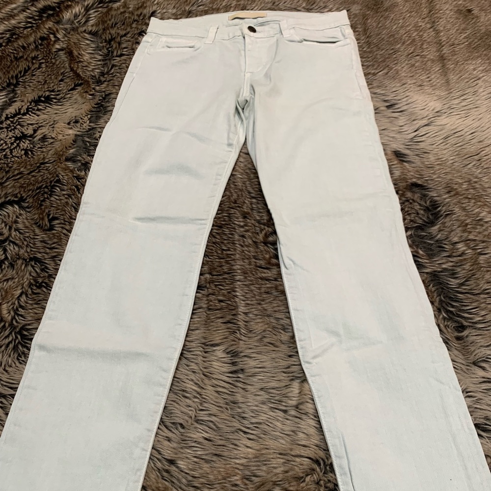 Joe’s Straight Ankle Jeans In The Color Pale Blue Size 28